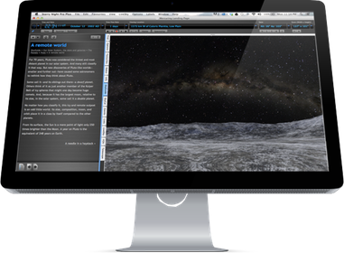 iMac with Starry Night remote moon destination