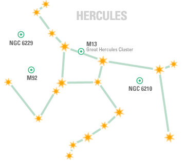 Constellation Map: Hercules
