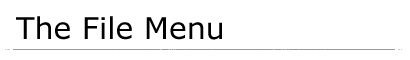 The File Menu