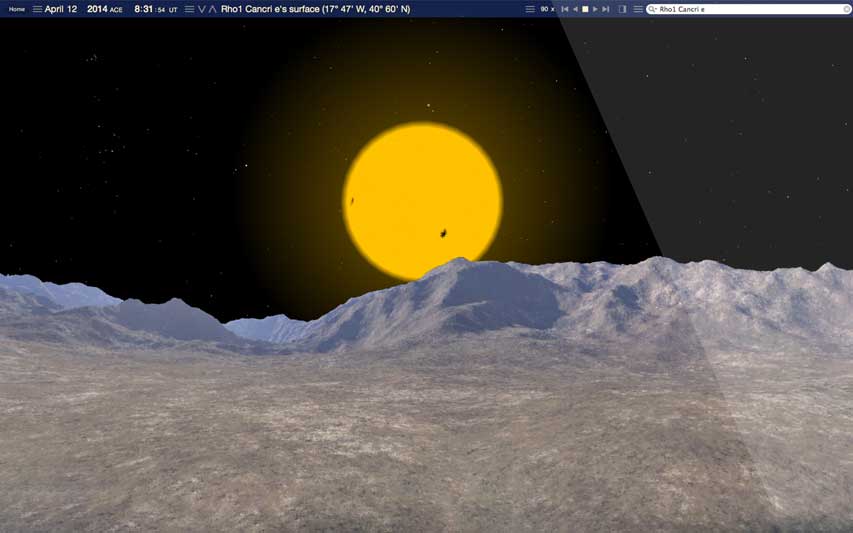 Starry Night Middle School Exoplpanet Imaging Simulation Screenshot