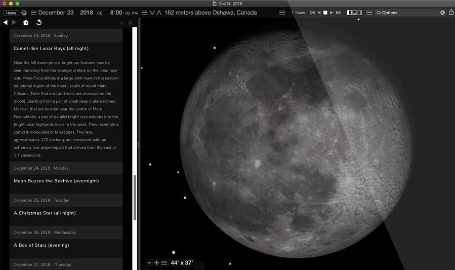 Starry Night Middle School Exoplpanet Imaging Simulation Screenshot