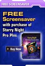 Free Starry Night® Screensaver with purchase of Pro Plus