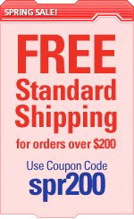 FREE Standard Shipping for orders over $200