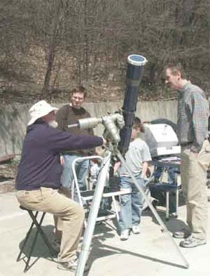 Geoff Gaherty showing the sun with his 120mm refractor