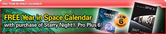 Year in Space Calendar free with purchase of Starry Night® Pro Plus 6!